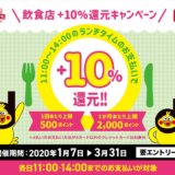 d払いでランチが+10%還元キャンペーン