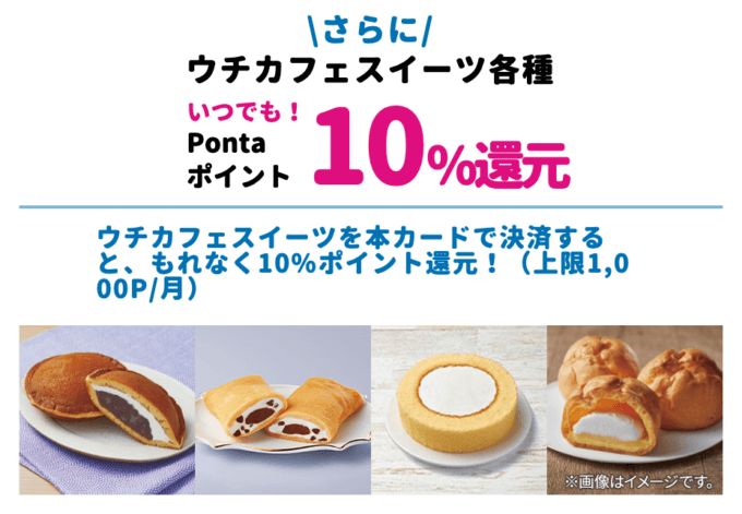 ウチカフェスイーツならいつでも10%還元