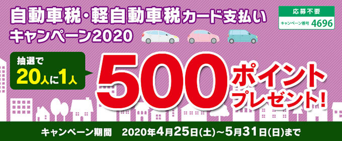 自動車 税 カード 払い キャンペーン