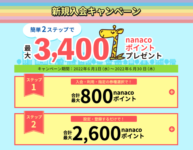 不規則性 依存する 金曜日 Nanaco カード 入会 キャンペーン 勝つ マスタード 泥だらけ