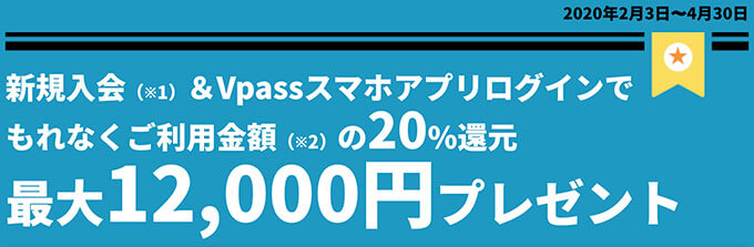 三井住友カードの20％還元キャンペーン