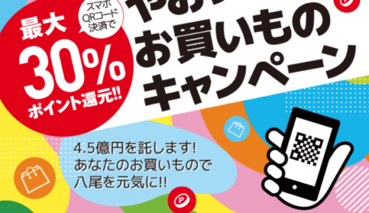 大阪市八尾市でPayPay（ペイペイ）がお得！2021年12月24（金）までやおプレミアムお買いものキャンペーン開催中