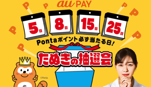 東急ストアでau PAY（auペイ）がお得！2024年5月25日（土）は「たぬきの抽選会」の特典実施日