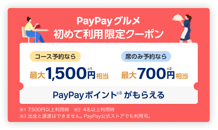 初めて利用限定クーポン配布!2022年9月30日(金)まで【最大1,500円相当:先着順】