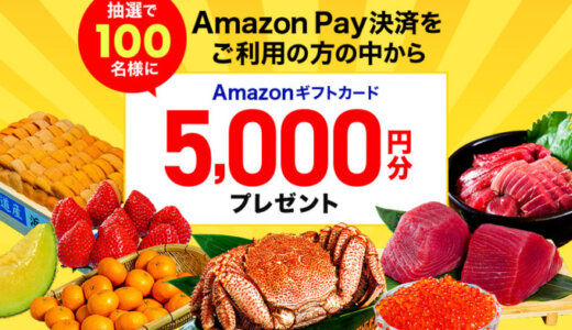 豊洲市場ドットコムでAmazon Pay（アマゾンペイ）がお得！2022年12月31日（土）まで抽選で100名に5,000円分プレゼント