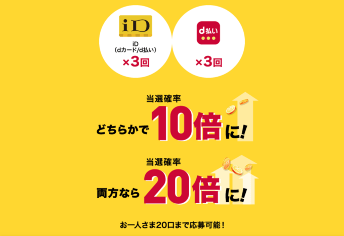 最大当選確率が20倍に