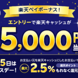 楽天ペイボーナス！抽選で25,000円分の楽天キャッシュが当たる！2023年6月25日（日）はボーナスデー