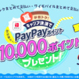 ソフトバンクまとめて支払い・ワイモバイルまとめて支払いの利用で最大1万円相当のPayPayポイントが当たる！2023年9月4日（月）まで