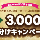 えきねっと×ビューカード 3,000万ポイント山分けキャンペーンが開催中！2023年9月30日（土）まで【ビューカード30周年記念】