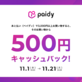 ディズニーストア.jp（ディズニー公式オンラインストア）でPaidy（ペイディ）がお得！2023年11月21日（火）まで500円キャッシュバックキャンペーン開催中