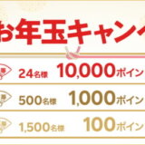 楽天カード 新年お年玉キャンペーンが開催中！2024年1月31日（水）まで最大10,000ポイント当たる