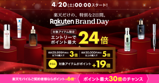 【過去実績】楽天ブランドデー（Rakuten Brand Day）の開催アーカイブまとめ【2024年4月版】