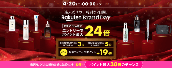 【過去実績】楽天ブランドデー（Rakuten Brand Day）の開催アーカイブまとめ【2024年4月版】