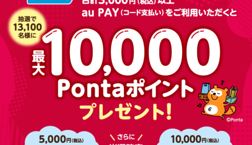 しまむらグループでau PAY（auペイ）がお得！2024年5月14日（火）まで最大10,000Pontaポイントプレゼント