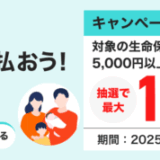 生命保険もPayPayカードで支払おうキャンペーンが開催中！2025年9月30日（火）まで抽選で最大10万ポイント当たる
